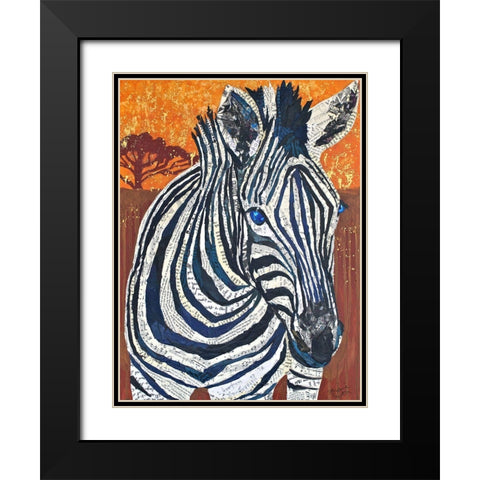 Africa on Collage II Black Modern Wood Framed Art Print with Double Matting by St. Hilaire, Elizabeth