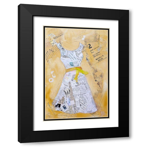 Dress Whimsy III Black Modern Wood Framed Art Print with Double Matting by St. Hilaire, Elizabeth