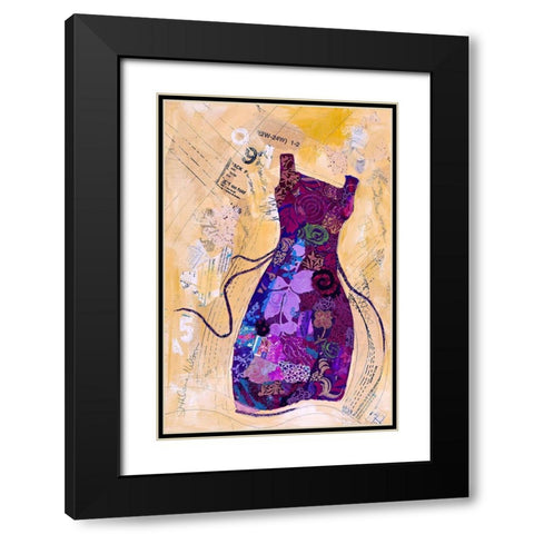 Dress Whimsy IV Black Modern Wood Framed Art Print with Double Matting by St. Hilaire, Elizabeth