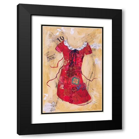Dress Whimsy V Black Modern Wood Framed Art Print with Double Matting by St. Hilaire, Elizabeth