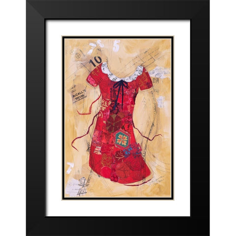 Dress Whimsy V Black Modern Wood Framed Art Print with Double Matting by St. Hilaire, Elizabeth