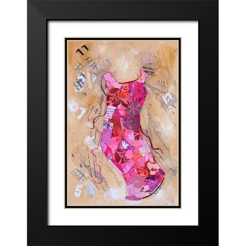 Dress Whimsy VI Black Modern Wood Framed Art Print with Double Matting by St. Hilaire, Elizabeth