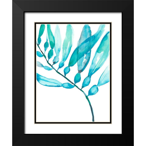 Watercolor Kelp II Black Modern Wood Framed Art Print with Double Matting by Goldberger, Jennifer