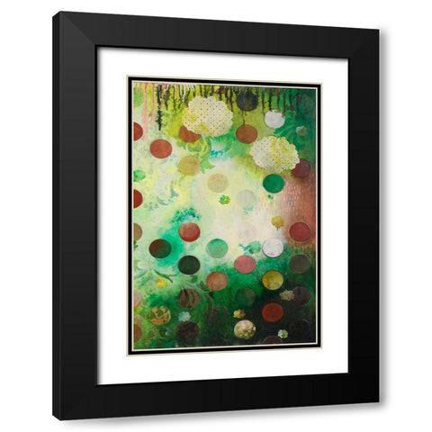 Floating Jade Garden II Black Modern Wood Framed Art Print with Double Matting by Robinson, Heather