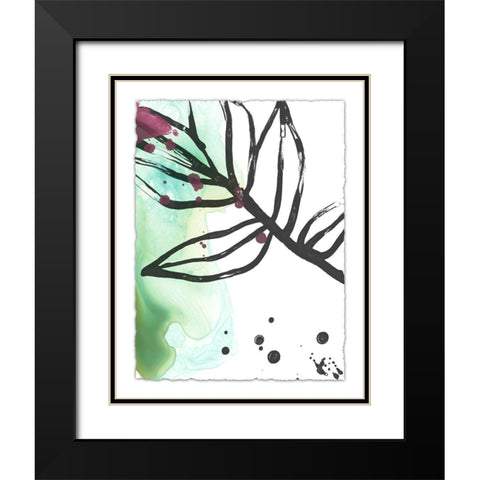 Tropical Moderne I Black Modern Wood Framed Art Print with Double Matting by Vess, June Erica