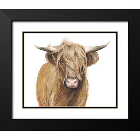 Highland Cattle I Black Modern Wood Framed Art Print with Double Matting by Popp, Grace