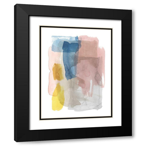 Puddle Pastel I Black Modern Wood Framed Art Print with Double Matting by Popp, Grace