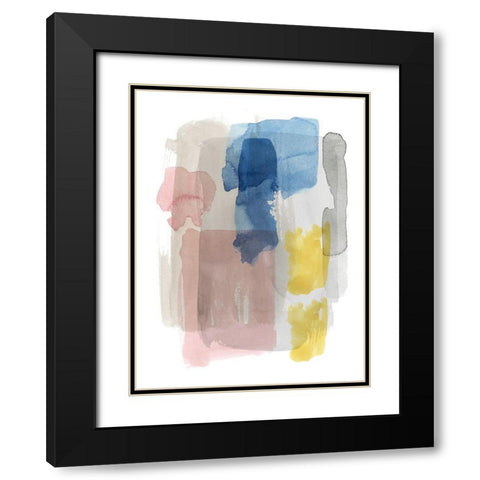 Puddle Pastel II Black Modern Wood Framed Art Print with Double Matting by Popp, Grace
