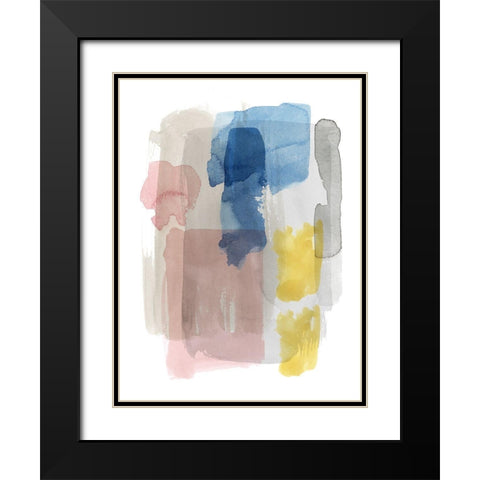 Puddle Pastel II Black Modern Wood Framed Art Print with Double Matting by Popp, Grace