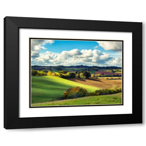 Pastoral Countryside III Black Modern Wood Framed Art Print with Double Matting by Chester, Colby