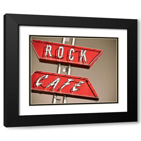 Cafe Rock I Black Modern Wood Framed Art Print with Double Matting by Quintero, Sonja