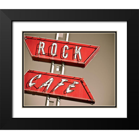 Cafe Rock I Black Modern Wood Framed Art Print with Double Matting by Quintero, Sonja