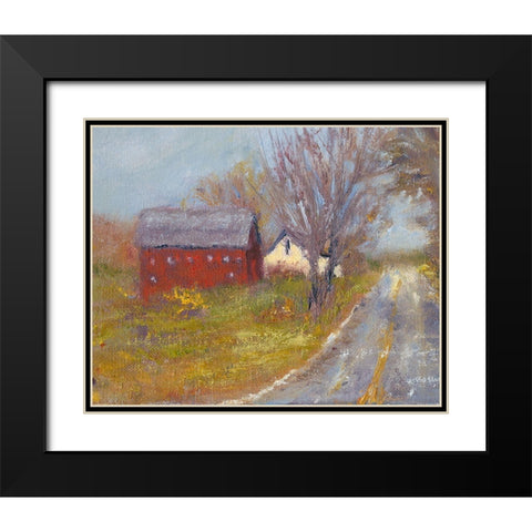 Back Road Barn I Black Modern Wood Framed Art Print with Double Matting by Wendling, Marilyn