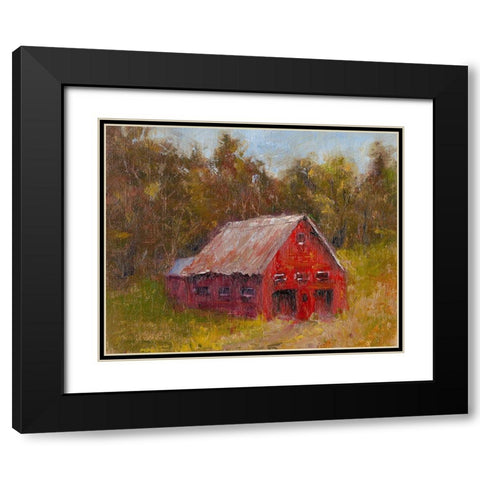 Back Road Barn II Black Modern Wood Framed Art Print with Double Matting by Wendling, Marilyn
