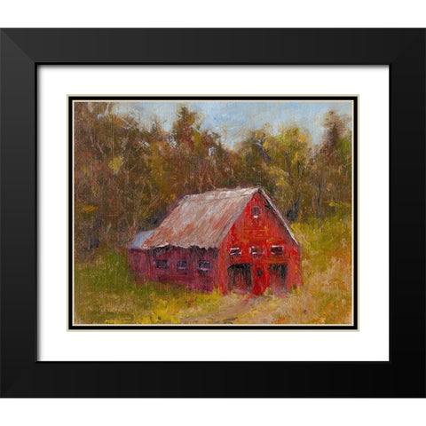 Back Road Barn II Black Modern Wood Framed Art Print with Double Matting by Wendling, Marilyn
