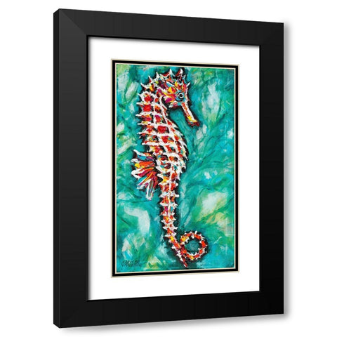 Radiant Seahorse I Black Modern Wood Framed Art Print with Double Matting by Vitaletti, Carolee