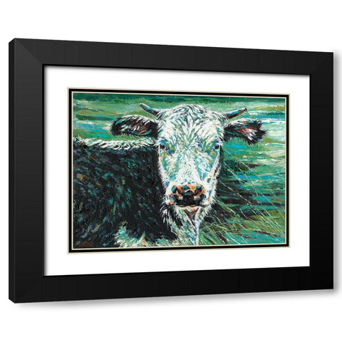 Marshland Cow I Black Modern Wood Framed Art Print with Double Matting by Vitaletti, Carolee