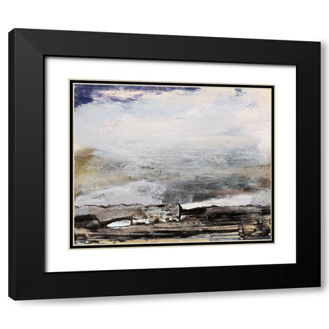 Horizon at Nightfall I Black Modern Wood Framed Art Print with Double Matting by Gordon, Sharon