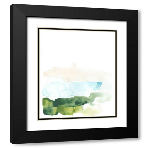 Liquid Valley I Black Modern Wood Framed Art Print with Double Matting by Vess, June Erica