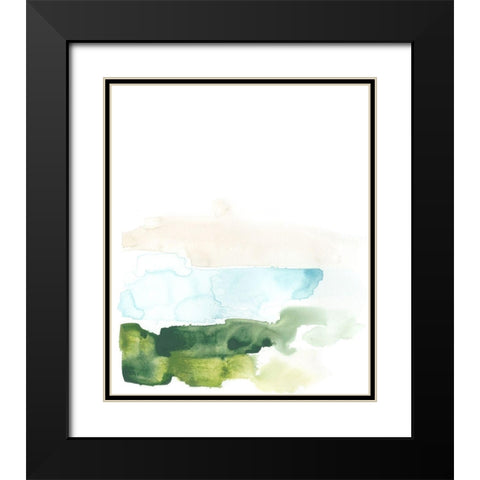 Liquid Valley I Black Modern Wood Framed Art Print with Double Matting by Vess, June Erica