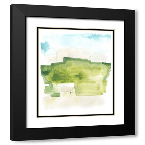 Liquid Valley II Black Modern Wood Framed Art Print with Double Matting by Vess, June Erica