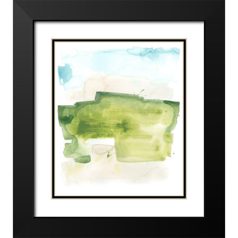 Liquid Valley II Black Modern Wood Framed Art Print with Double Matting by Vess, June Erica