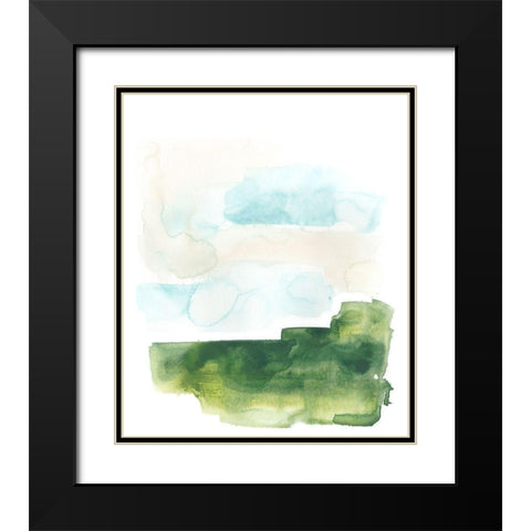 Liquid Valley IV Black Modern Wood Framed Art Print with Double Matting by Vess, June Erica