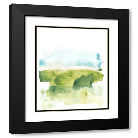 Liquid Valley V Black Modern Wood Framed Art Print with Double Matting by Vess, June Erica