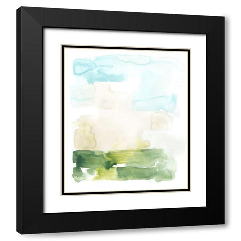 Liquid Valley VI Black Modern Wood Framed Art Print with Double Matting by Vess, June Erica