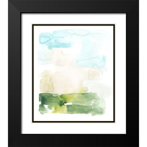 Liquid Valley VI Black Modern Wood Framed Art Print with Double Matting by Vess, June Erica