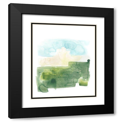 Liquid Valley VIII Black Modern Wood Framed Art Print with Double Matting by Vess, June Erica