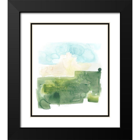 Liquid Valley VIII Black Modern Wood Framed Art Print with Double Matting by Vess, June Erica