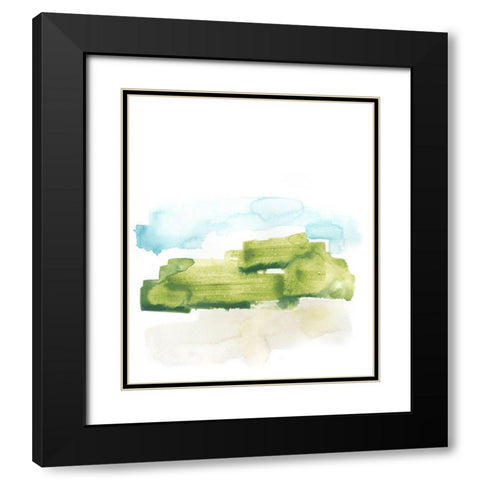 Liquid Valley IX Black Modern Wood Framed Art Print with Double Matting by Vess, June Erica