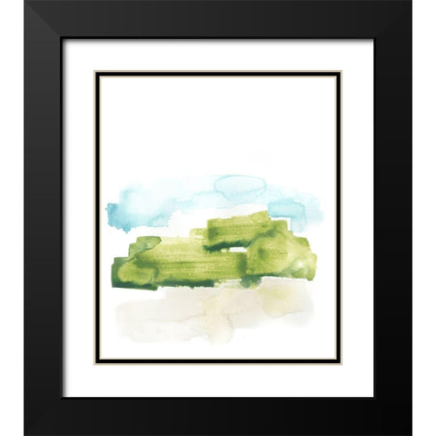 Liquid Valley IX Black Modern Wood Framed Art Print with Double Matting by Vess, June Erica