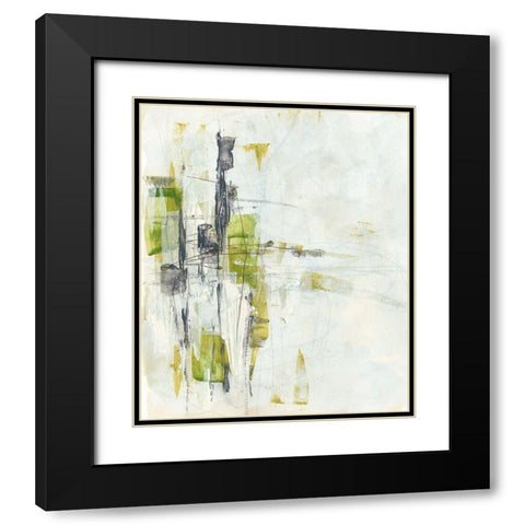 Green Glass I Black Modern Wood Framed Art Print with Double Matting by Vess, June Erica