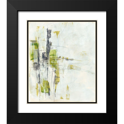 Green Glass I Black Modern Wood Framed Art Print with Double Matting by Vess, June Erica