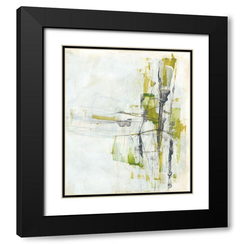 Green Glass II Black Modern Wood Framed Art Print with Double Matting by Vess, June Erica