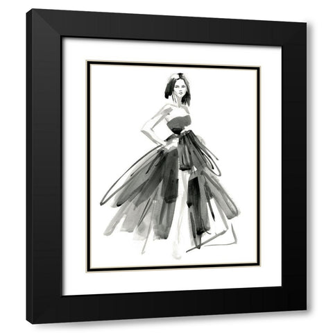 Gestural Evening Gown I Black Modern Wood Framed Art Print with Double Matting by Parker, Jennifer Paxton