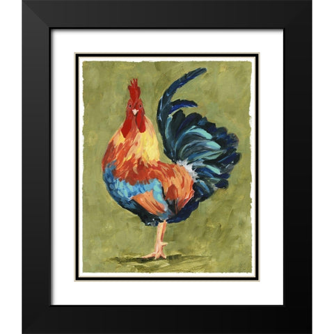 Chicken Scratch IV Black Modern Wood Framed Art Print with Double Matting by Borges, Victoria