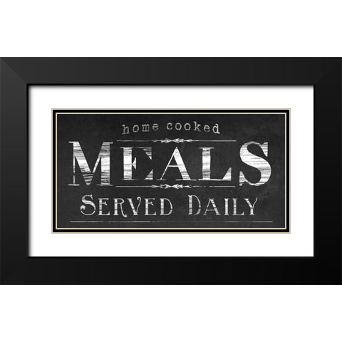 Vintage Farmhouse Sign IV Black Modern Wood Framed Art Print with Double Matting by Vess, June Erica