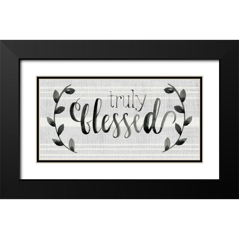 Our Nest is Blessed II Black Modern Wood Framed Art Print with Double Matting by Parker, Jennifer Paxton