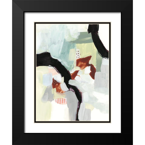 Synchronal II Black Modern Wood Framed Art Print with Double Matting by Borges, Victoria