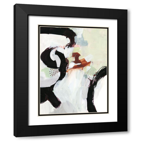 Synchronal V Black Modern Wood Framed Art Print with Double Matting by Borges, Victoria