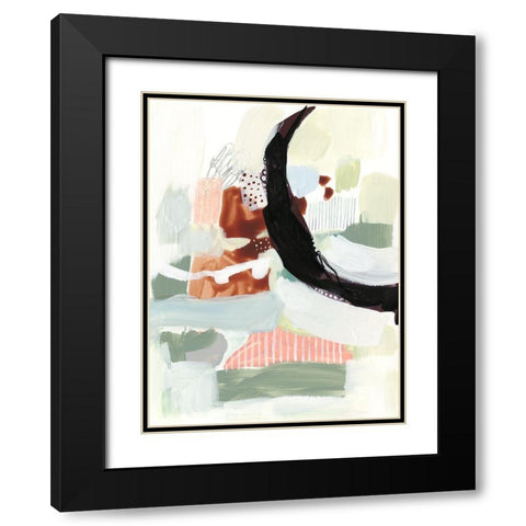 Synchronal VI Black Modern Wood Framed Art Print with Double Matting by Borges, Victoria