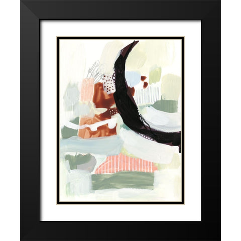 Synchronal VI Black Modern Wood Framed Art Print with Double Matting by Borges, Victoria