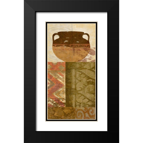Ethnic Pot III Black Modern Wood Framed Art Print with Double Matting by Saunders, Alonzo