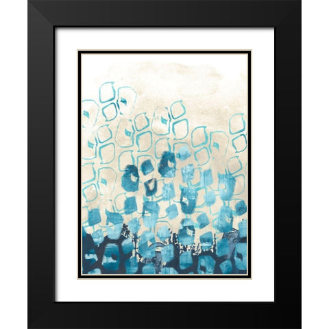 Pattern Shore II Black Modern Wood Framed Art Print with Double Matting by Vess, June Erica