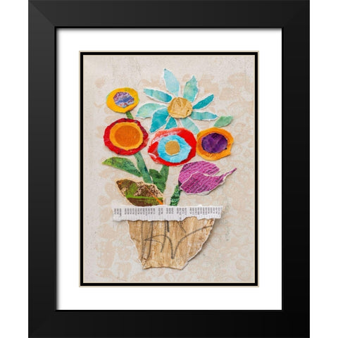 Flower Pot II Black Modern Wood Framed Art Print with Double Matting by St. Hilaire, Elizabeth