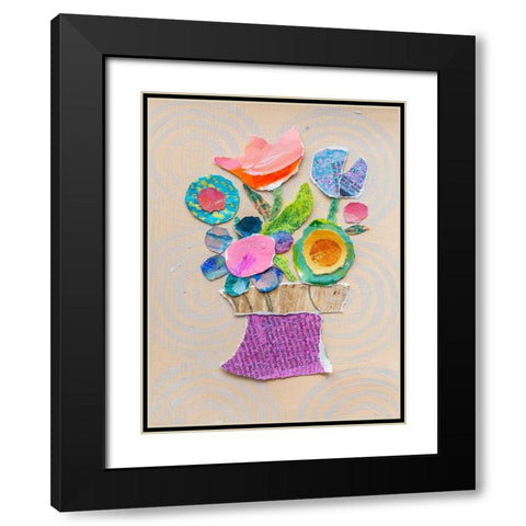 Flower Pot III Black Modern Wood Framed Art Print with Double Matting by St. Hilaire, Elizabeth