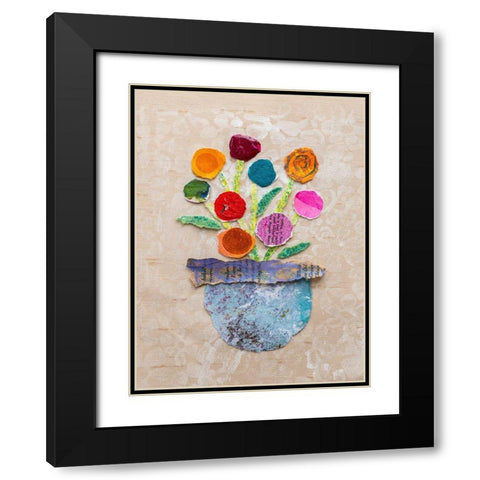 Flower Pot IV Black Modern Wood Framed Art Print with Double Matting by St. Hilaire, Elizabeth